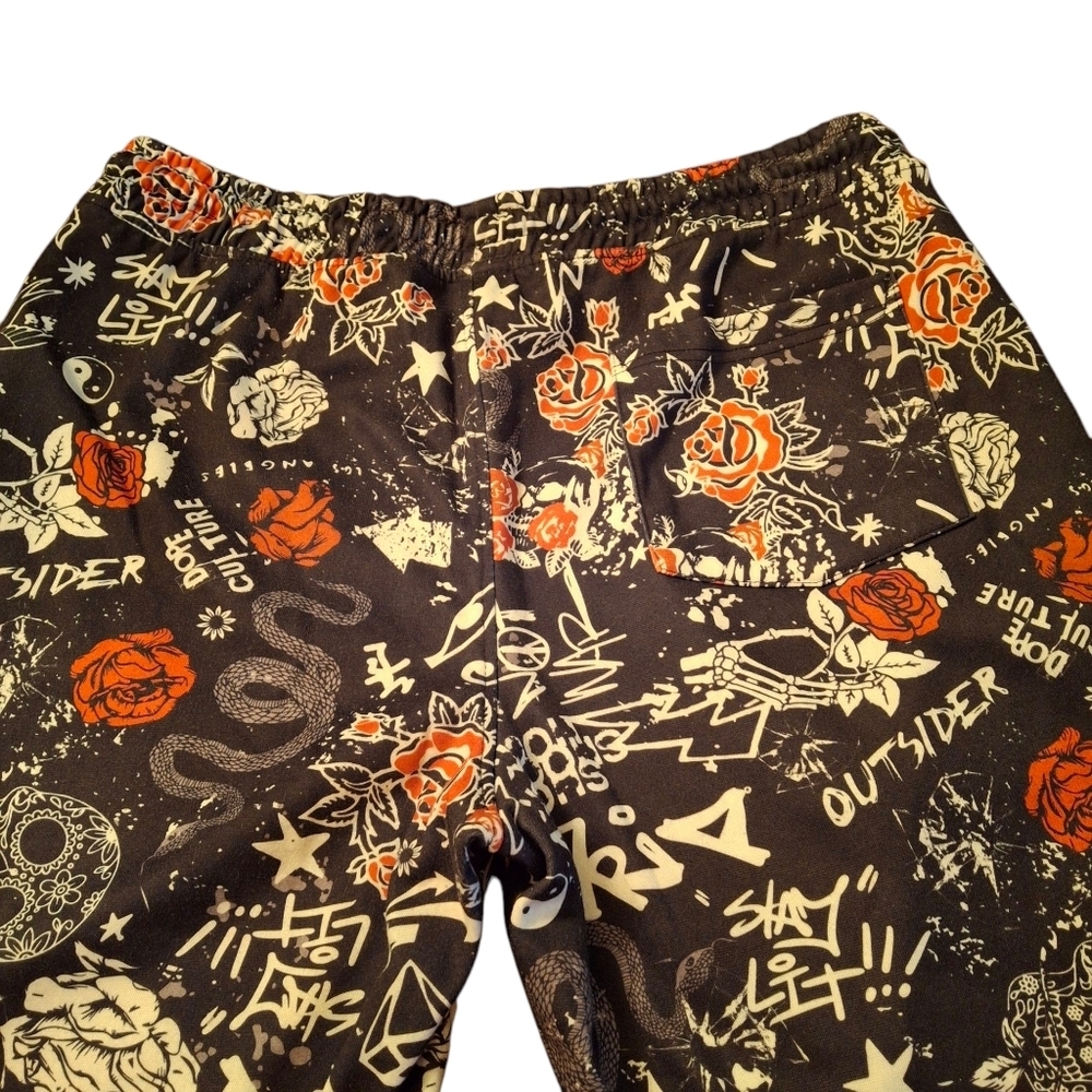 Fresh Prints of Bel Air Graphic Gothic Print Shorts Men Size XL - Picture 10 of 16